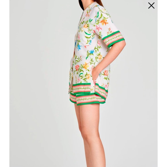 WAYF Carmen Floral Print Camp Shirt + matching shorts - Picture 6 of 10